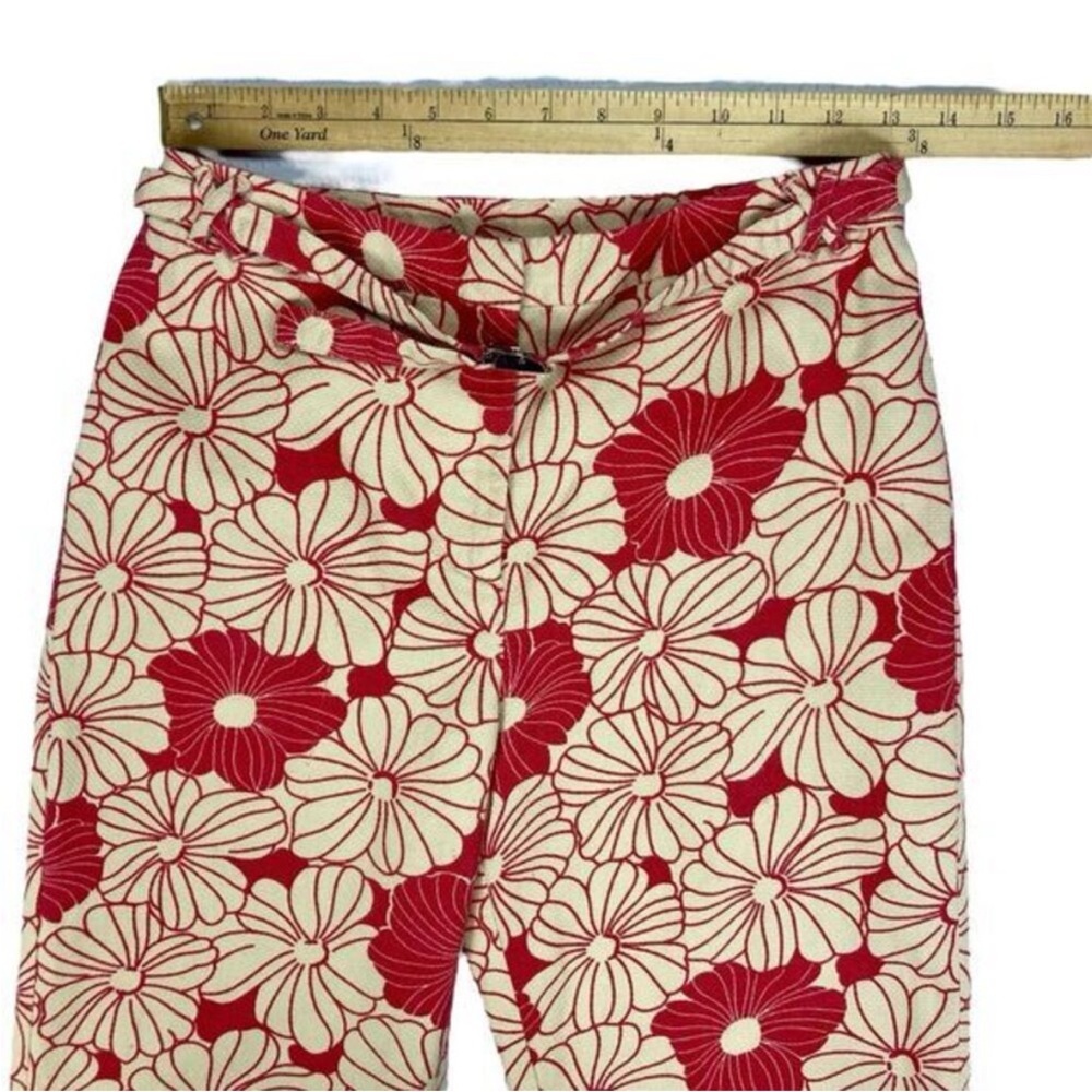 Ann Taylor Loft Floral Red and Tan Pants - Picture 5 of 7